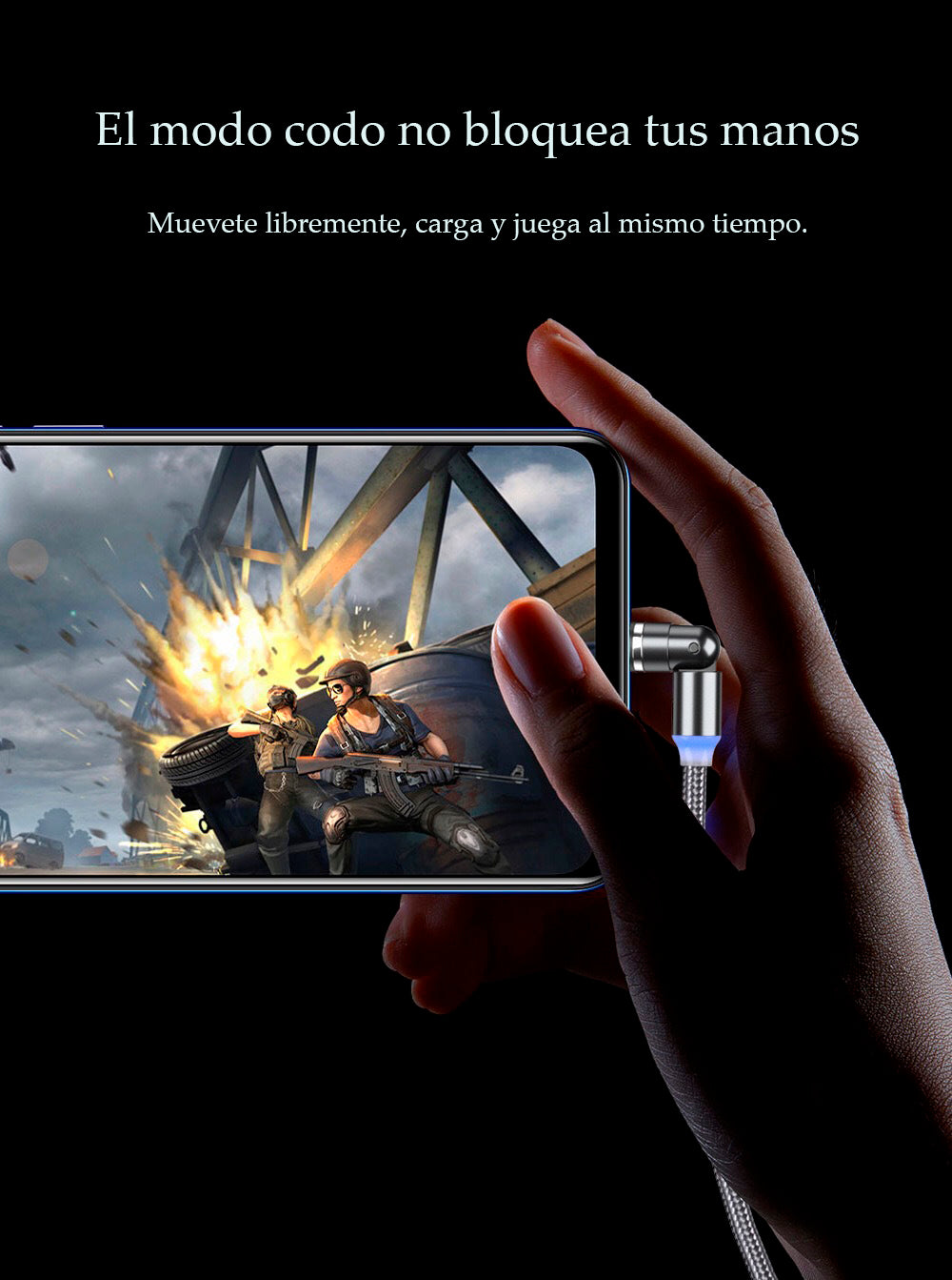 Cable de carga magnético 540º